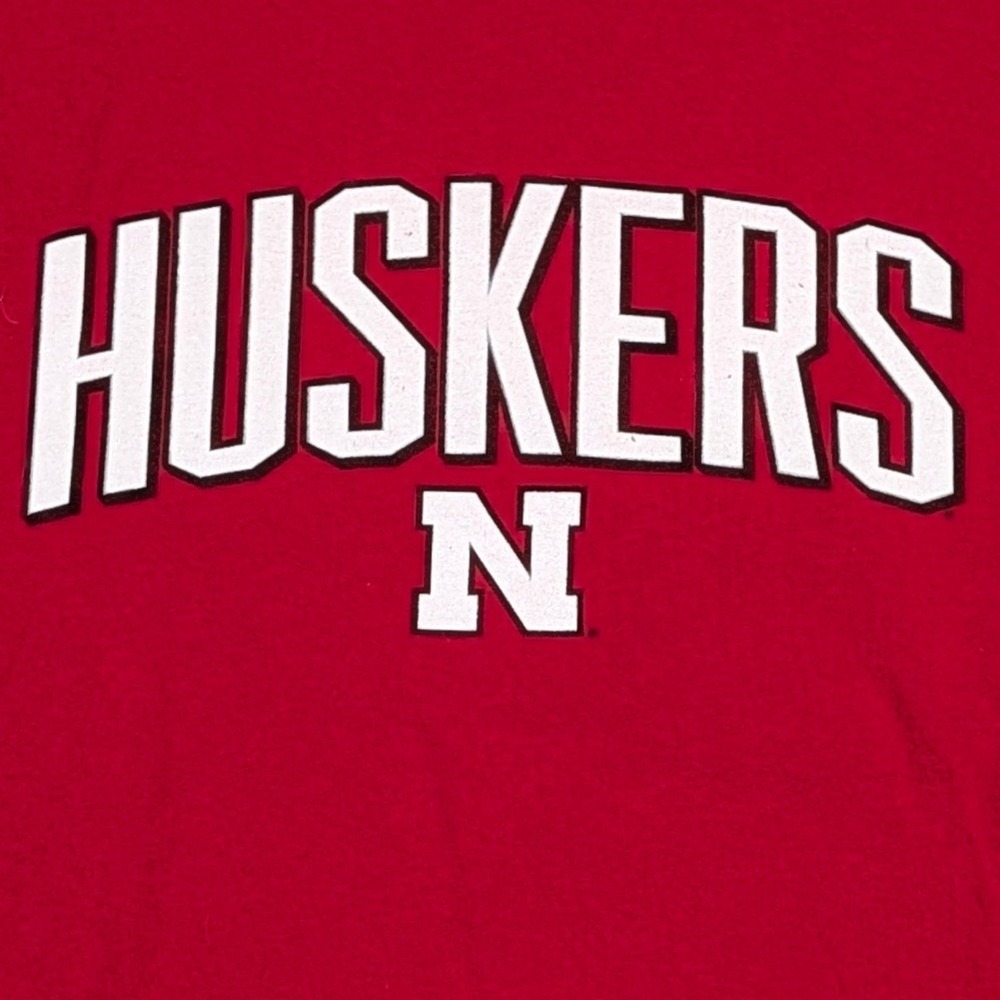 Delta Magnum Weight Nebraska Huskers Graphic T-Shirt Red Mens Large